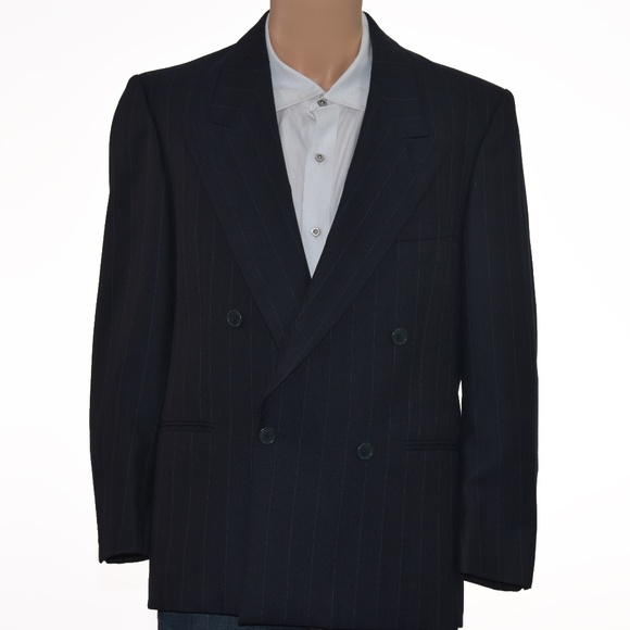*YSL Mens Striped Doubled Breasted Pant Suit 41S